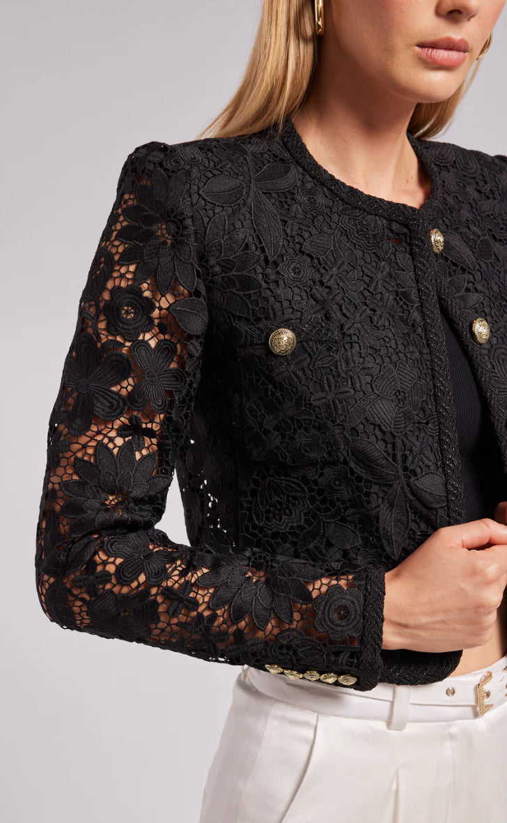 AMBER LACE JACKET - Black