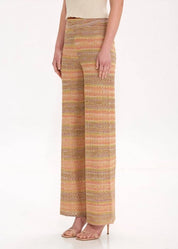 DEGRADE STRIPE BOHEMIAN KNIT PANTS