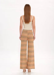 DEGRADE STRIPE BOHEMIAN KNIT PANTS