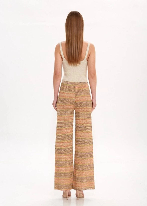 DEGRADE STRIPE BOHEMIAN KNIT PANTS