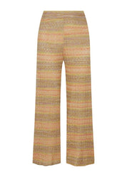 DEGRADE STRIPE BOHEMIAN KNIT PANTS