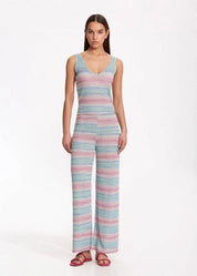 DEGRADE STRIPE EXOTIC KNIT PANTS