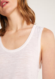 FLAMED LINEN TANK TOP - MAITENA