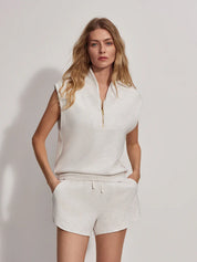 Loretta Half-Zip Sleeveless Sweat