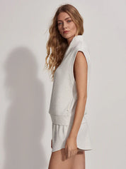 Loretta Half-Zip Sleeveless Sweat