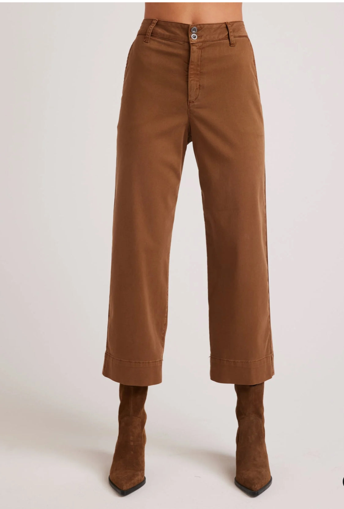Sofia Wide Leg Crop - Spiced Brown