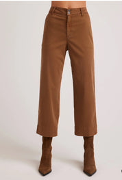 Sofia Wide Leg Crop - Spiced Brown