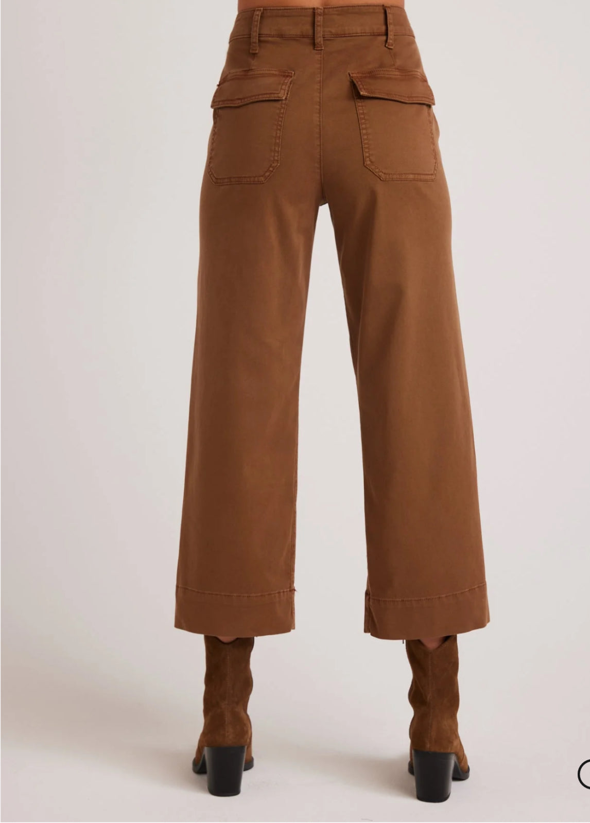Sofia Wide Leg Crop - Spiced Brown