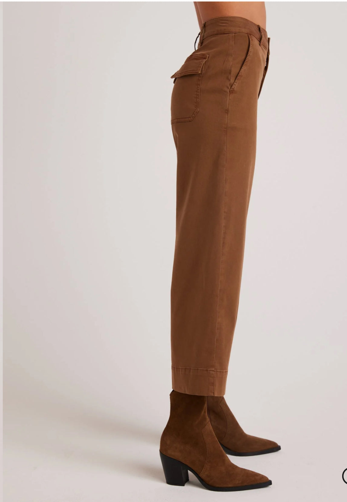 Sofia Wide Leg Crop - Spiced Brown