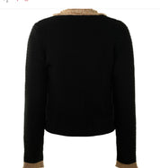 Fringed Trimmed V Neck Jacket