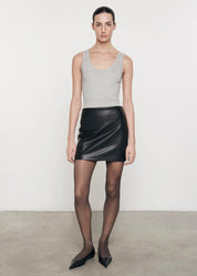 CASHMERE COTTON POINTELLE KNIT TANK