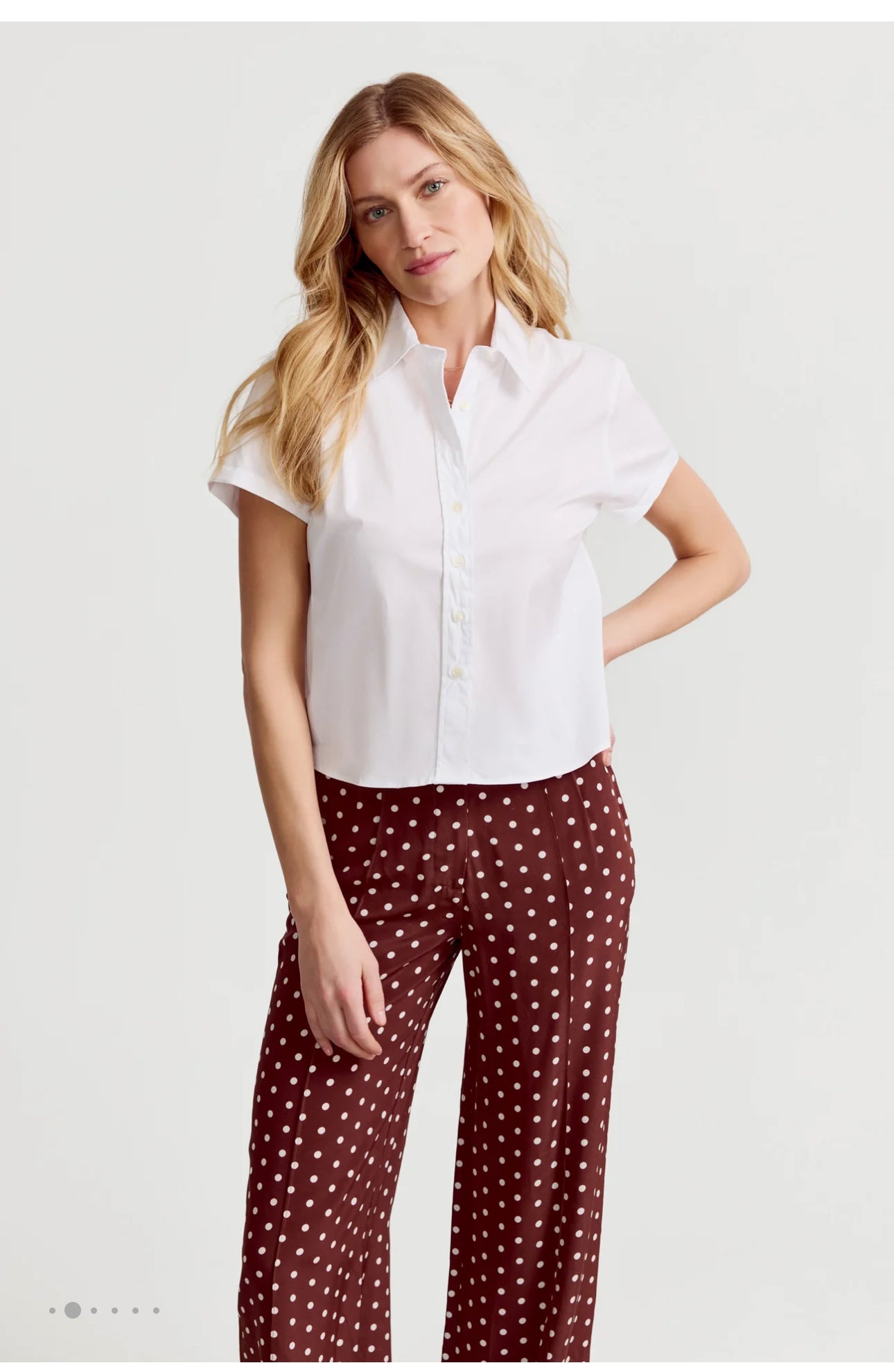 THE BOXY SHORT SLEEVE CROPPED SHIRT