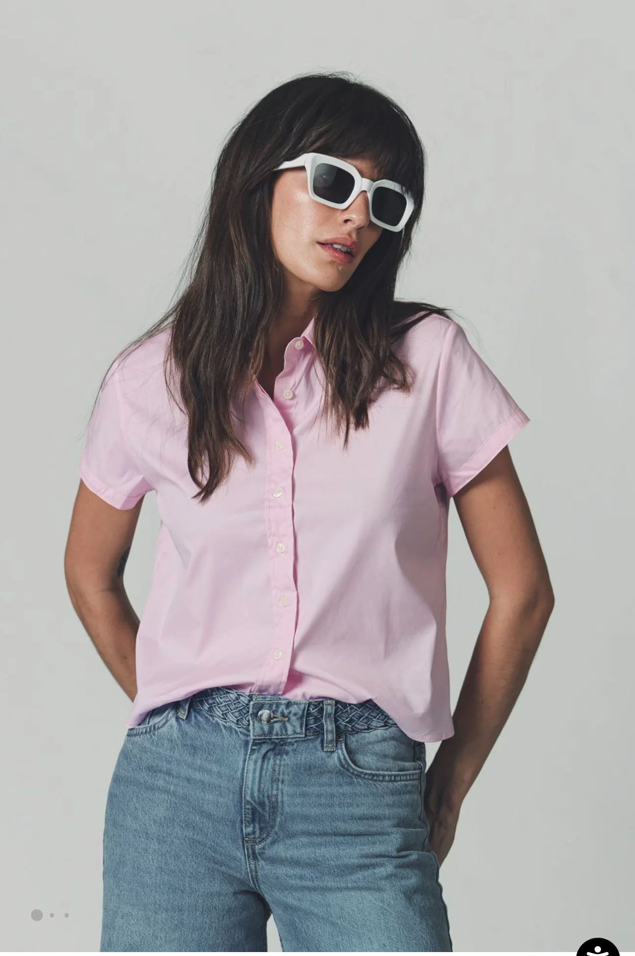THE BOXY SHORT SLEEVE CROPPED SHIRT