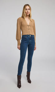 MONSE SADDLE BUCKLE CLOSURE CARDIGAN