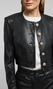 MARKO VEGAN LEATHER BLAZER