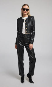 MARKO VEGAN LEATHER BLAZER