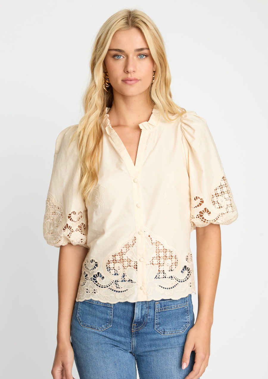 ESTELLE TOP IN PEACH DUST