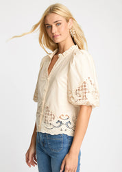 ESTELLE TOP IN PEACH DUST