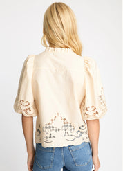 ESTELLE TOP IN PEACH DUST