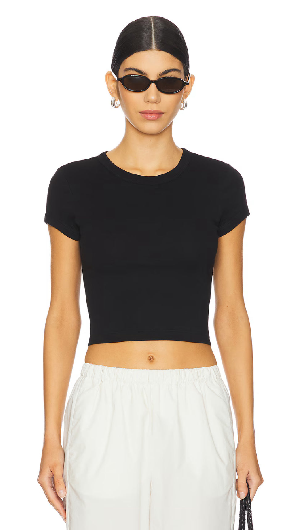 SUPIMA BABY RIB CROPPED TEE