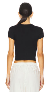 SUPIMA BABY RIB CROPPED TEE