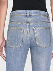 Le Crop Mini Boot in Gold Hologram
