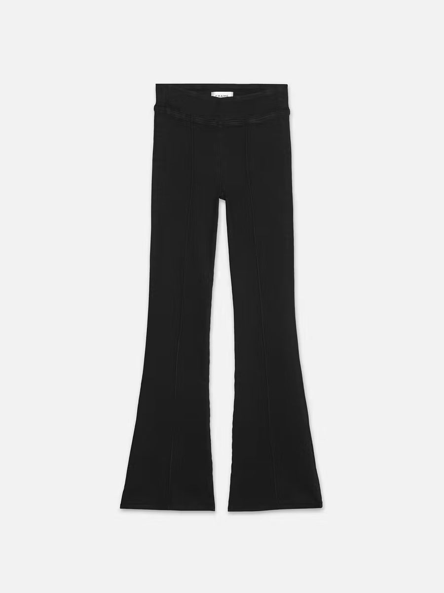 The Jetset Flare Pintuck in Sheen Noir