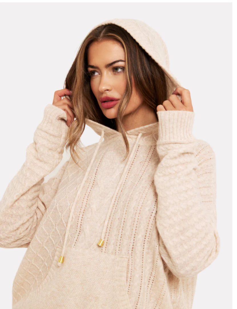 Cable Knit Cashmere Hoodie
