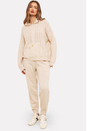 Cable Knit Cashmere Hoodie