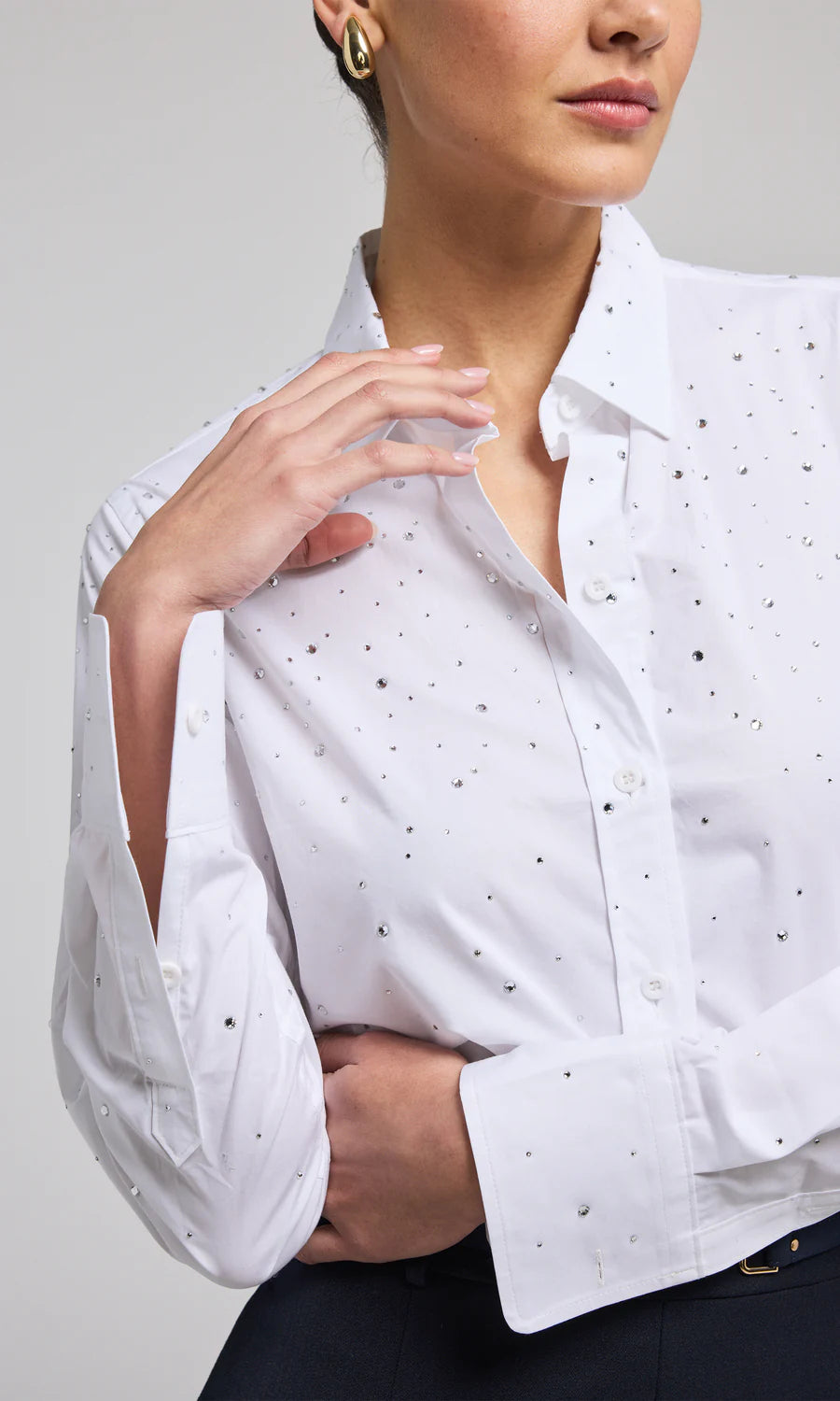MARCELLO CRYSTAL POPLIN SHIRT