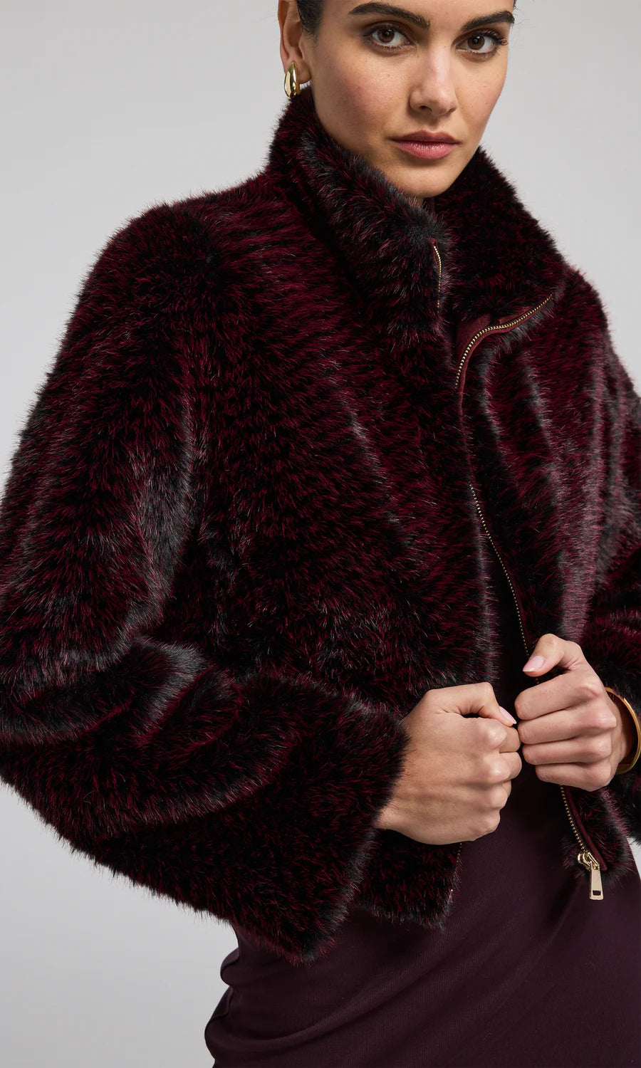 ROXI FAUX FUR BOMBER
