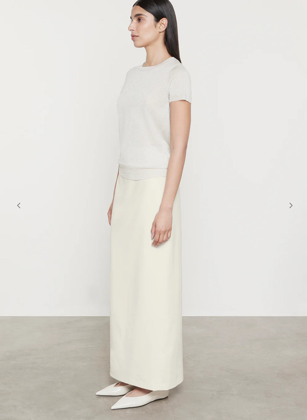LAMÉ KNITTED S/S SWEATER