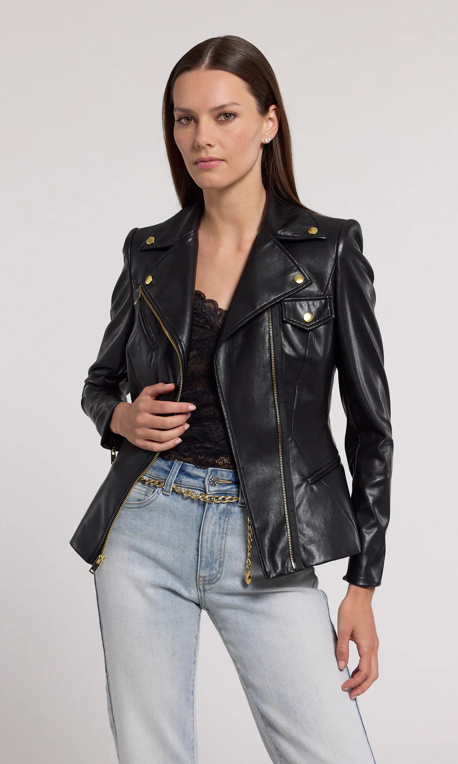 SELAH VEGAN LEATHER MOTO JACKET