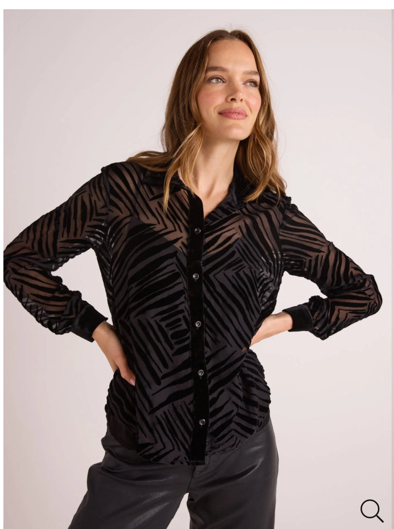 Contrast Button Down