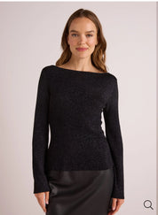 Boatneck Long Sleeve Sweater