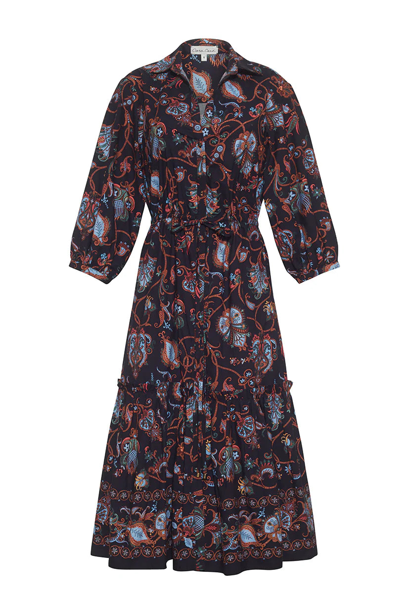 Hutton Dress | Marcel Black Coral