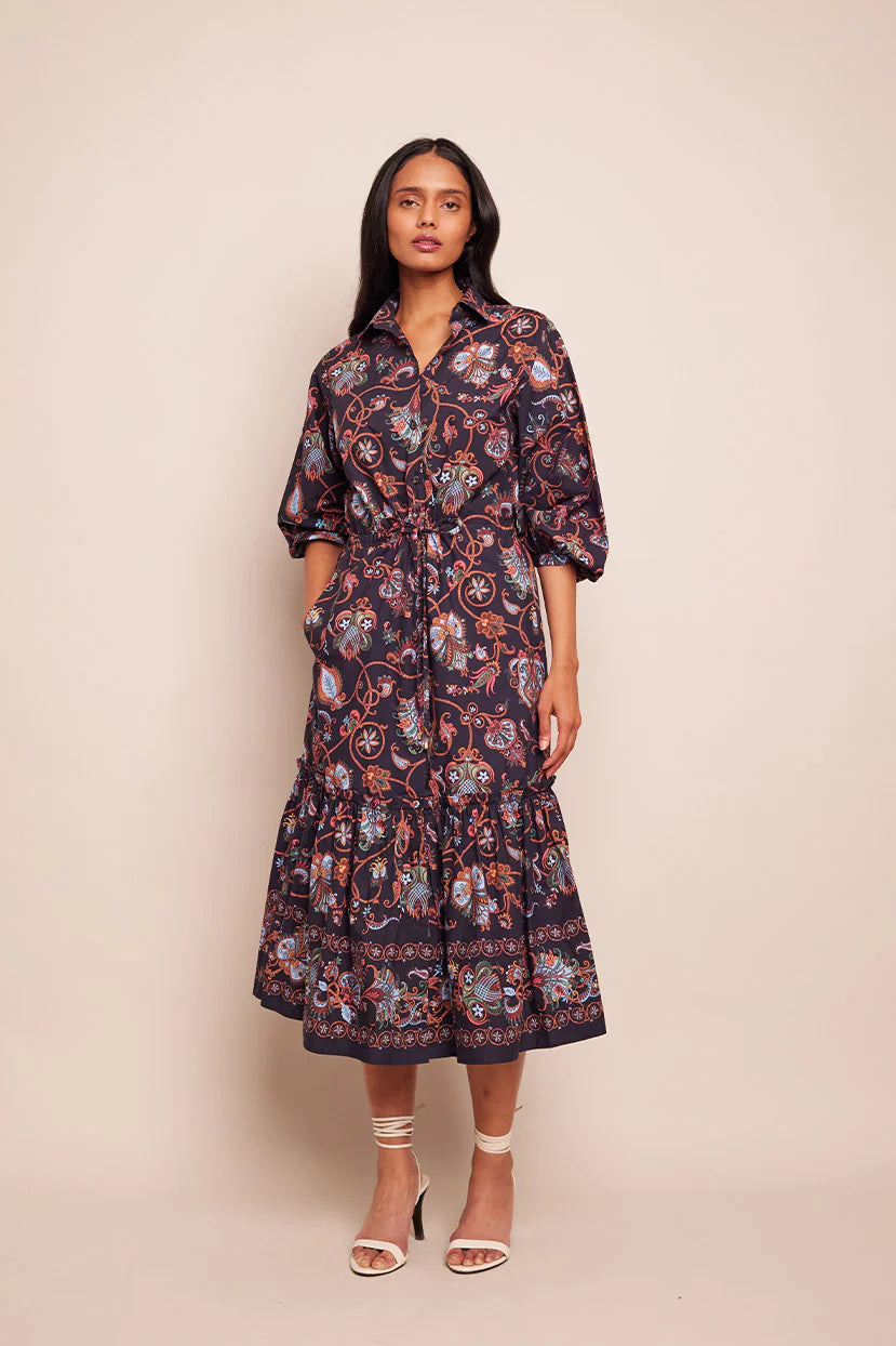 Hutton Dress | Marcel Black Coral