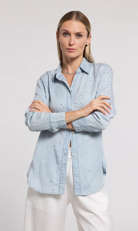 Marcello crystal denim shirt