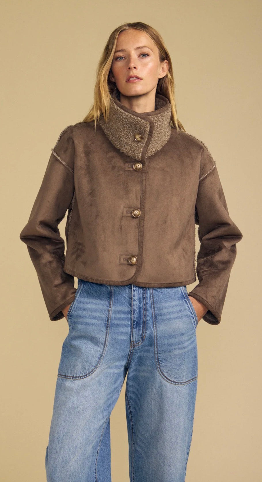Esme Faux Sherpa Reversible Jacket
