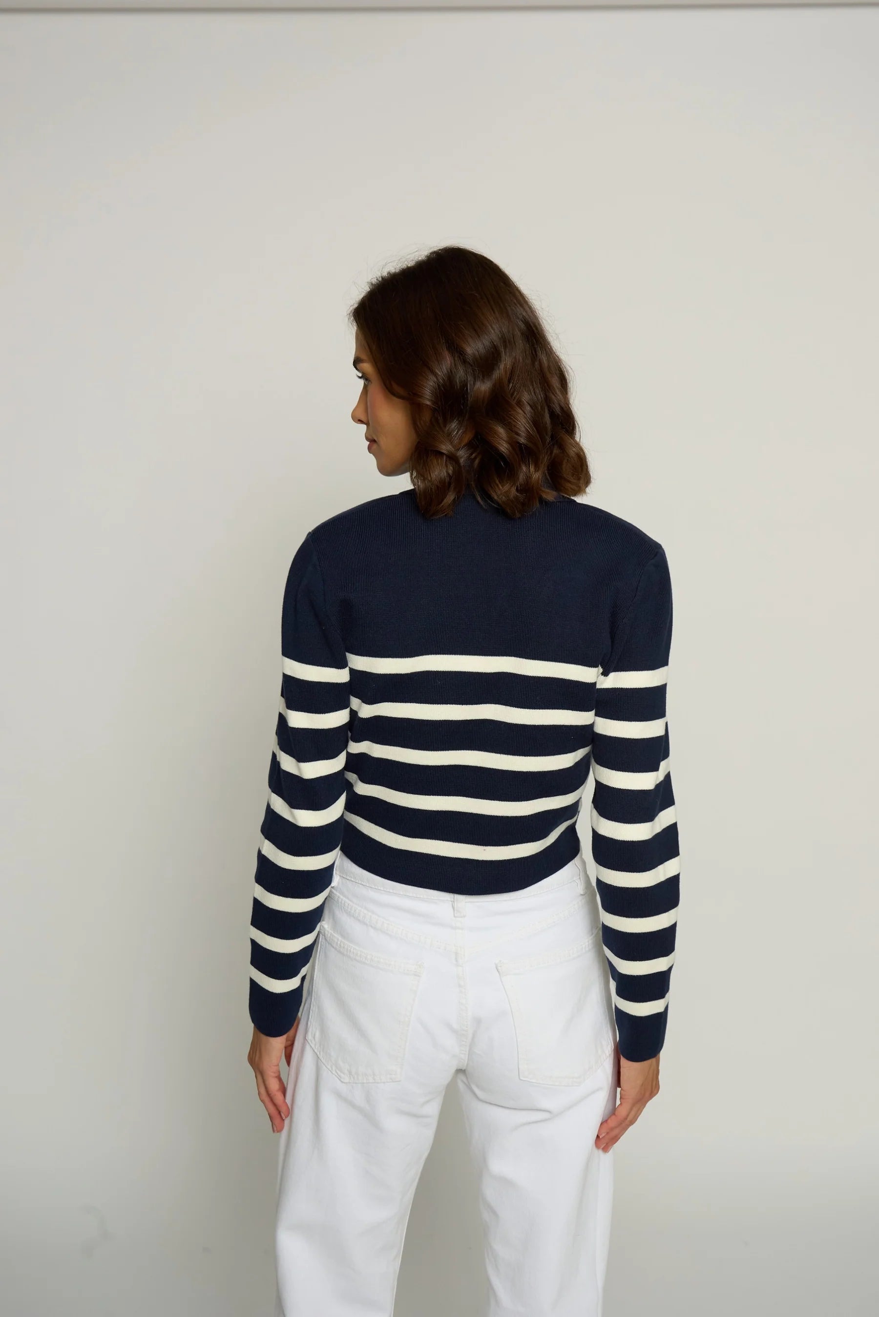 STRIPE KNIT BLAZER