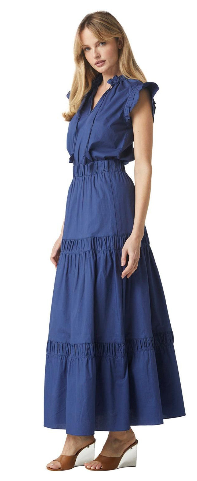 Campos Tiered Cotton Poplin Maxi Skirt