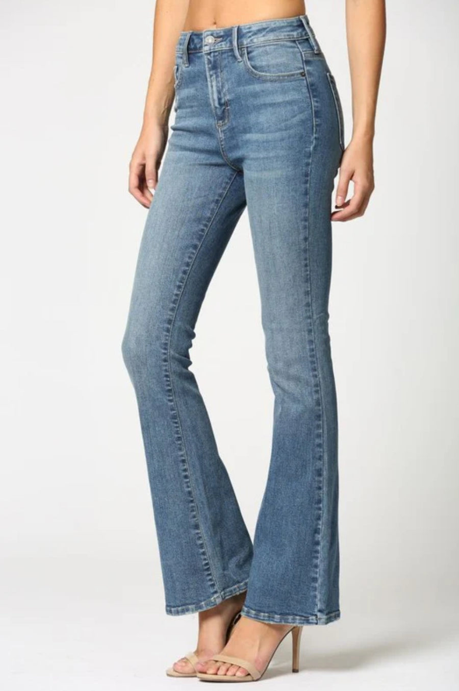 Happi Mid Rise Flare Jeans