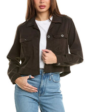 BELLA DAHL FLAP POCKET UTILITY JACKET | Brown