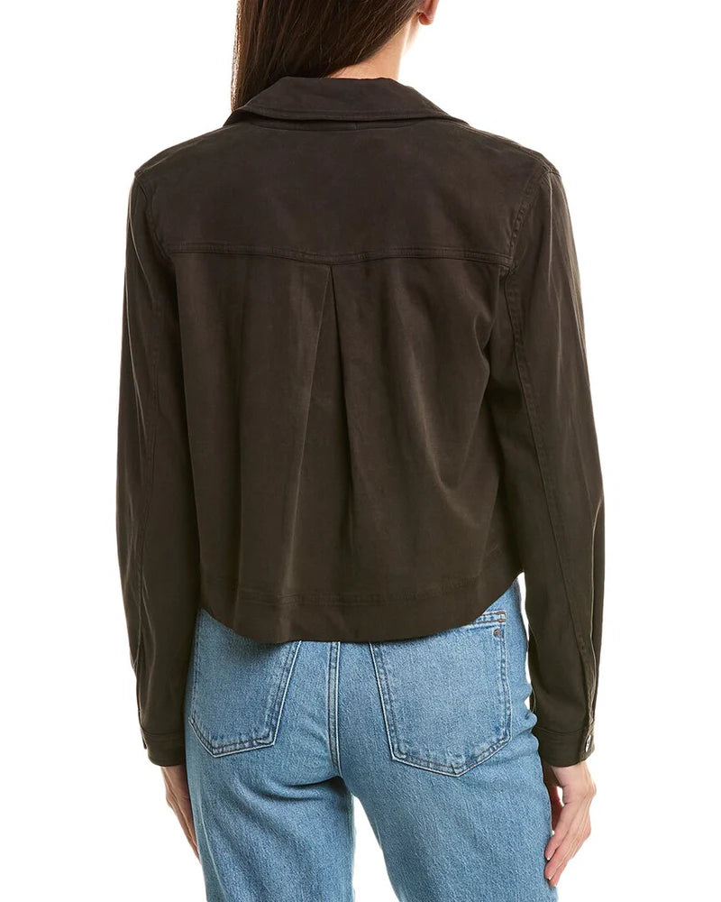 BELLA DAHL FLAP POCKET UTILITY JACKET | Brown