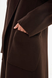 THARA | SHAWL COLLAR WOOL COAT