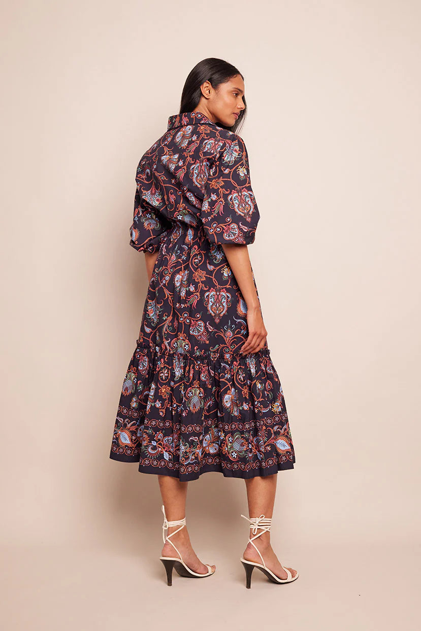 Hutton Dress | Marcel Black Coral
