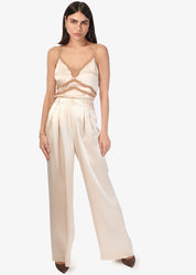 DAVINA WIDE LEG PANT | BONE