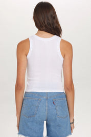 VARIEGATED RIB CROP TANK