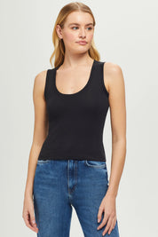 VARIEGATED RIB CROP TANK