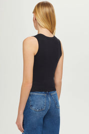 VARIEGATED RIB CROP TANK